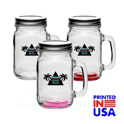 16 oz. Traditional Mason Jars w/ Lids & Glass Coffee Mugs