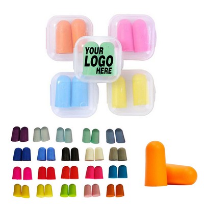 Soft Foam Hearing Protection Earplugs With Case