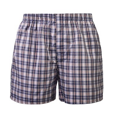 Men's Woven Boxer Shorts - X-Large, Assorted Plaids, 3 Pack (Case of 4