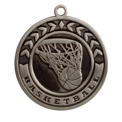 2" Basketball Stock Die Cast Medal