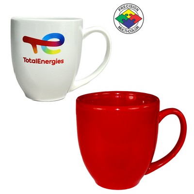 14oz Red Vitrified Bistro Mug (Screen Printed)