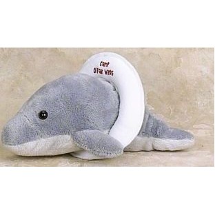 Laying Dolphin Beanie Friends Stuffed Animal w/Swim Ring (8")