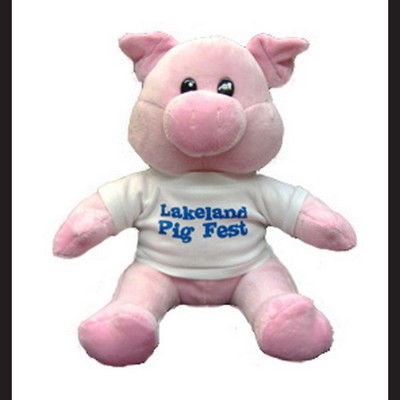 Quincy Pig Stuffed Animal w/Shirt (9")