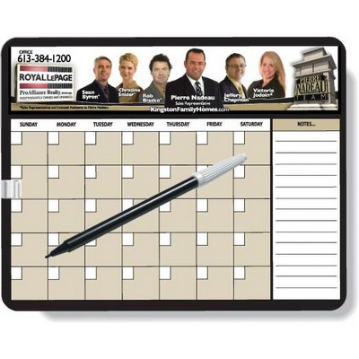 Premium Plastic Magnetic Memo Board Kits, Rectangular Shape 8.13"x10.25", Full Color, Pen & clip