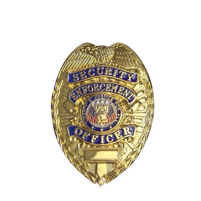 Deluxe Gold Security Enforcement Officer Badge