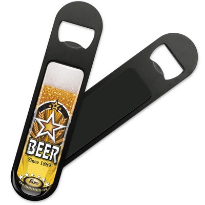 SOS Black Nickel Bottle Opener w/Magnet