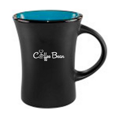 10 Oz. Hilo Black/Sky Blue Mug