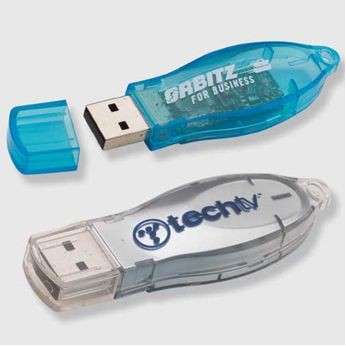 Handy Oval USB Flash Drive w/Key Chain (32 GB)