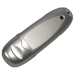 Silver Oblong Flash Memory Drive V2.0