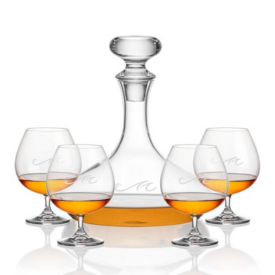 Stratford Decanter & 4 Woodbridge Cognac