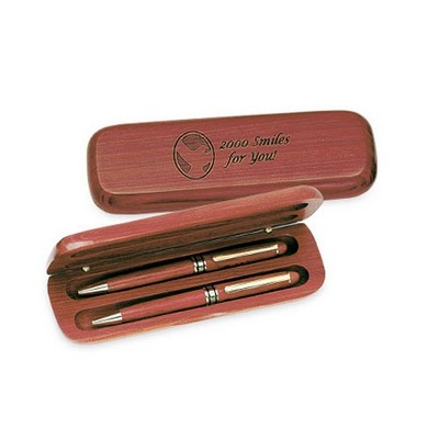 Double Pen Rosewood Box