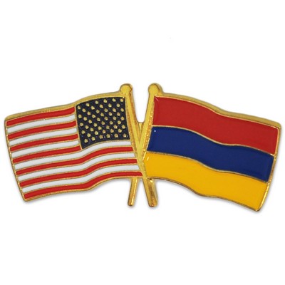 USA & Armenia Flag Pin