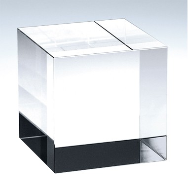 Large Straight Crystal Cube Award/Paperweight