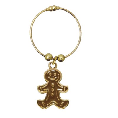 Stock Christmas Wine Charms- Gingerbread Man