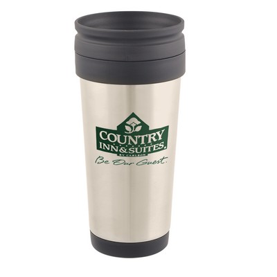 16 Oz. Stainless Steel Custom Printed Travel Mug