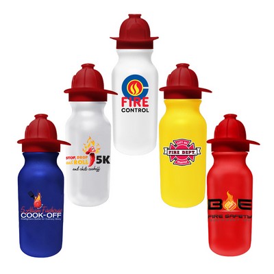 20 Oz. Value Cycle Bottle w/Fireman Helmet Push 'n Pull Cap (Full Color Digital)