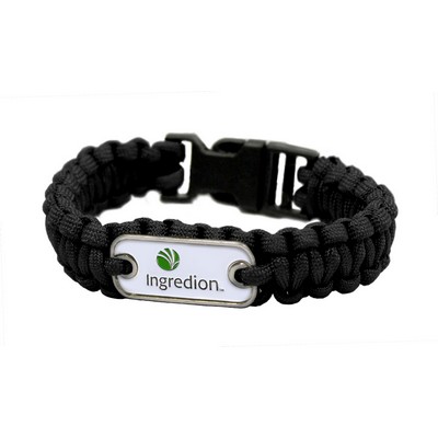 Survival Wristband w/ Die Struck Metal Emblem