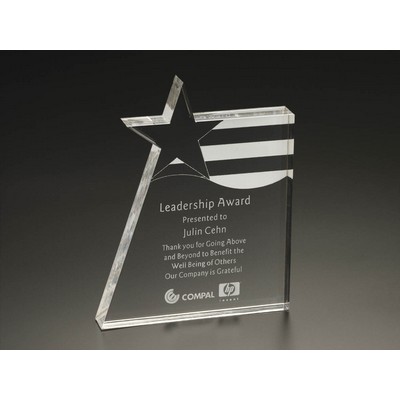 8" Star-N-Stripe Award-Clear