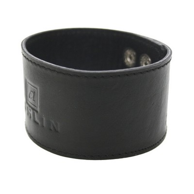 Ashlin® Designer Dorset Midnight Black Tuscany Cowhide Bracelet Cuff