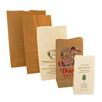 White Kraft Paper 1/6 Barrel Bag 12"x7"x17")