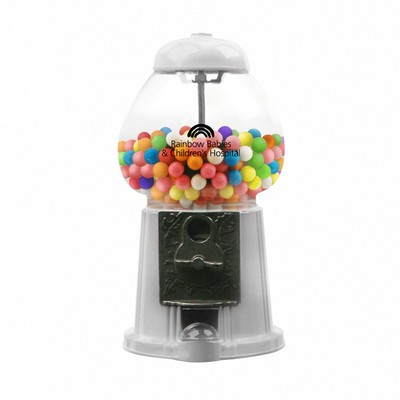 White 11" Gumball / Candy Dispenser Machine