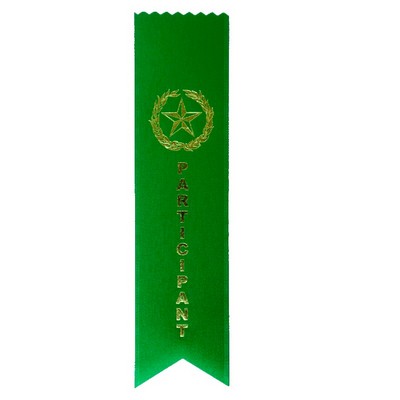 2"x8" Participant Stock Lapel Award Ribbon