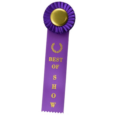 Stock Single Streamer Best of Show Rosette Ribbon