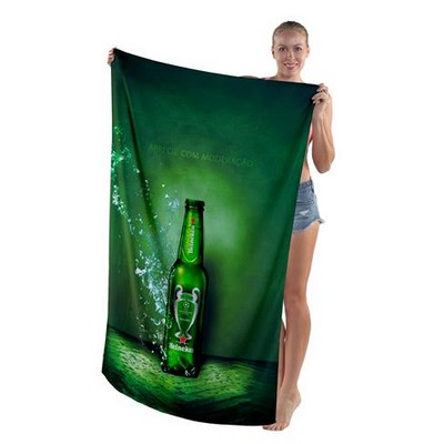 35" x 60", 15 lb., Sublimated, Velour Beach Towel