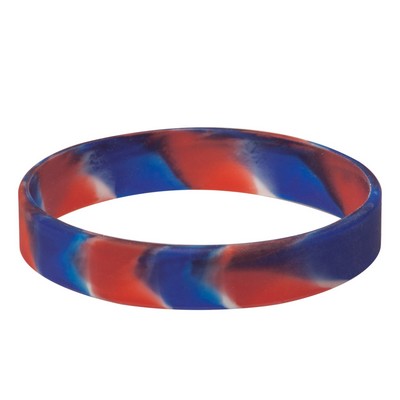 Swirl Screen Print Silicone Wrist band