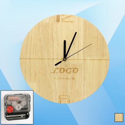 Plain Wooden Wall Clock