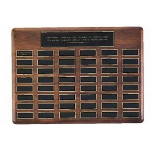 Airflyte® Series American Walnut Perpetual Plaque w/12 Brass Plates (11"x 15")