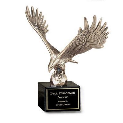 Majestic Eagle - Antique Bronze/Marble 10½"