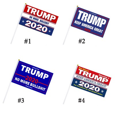 Trump For President 2020 Hand Waving Flags