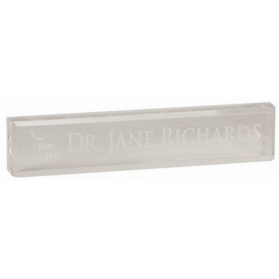 Clear Acrylic Desk Wedge (8" x 2")