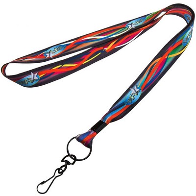 Sublimation Lanyard with Swivel J-hook 3/4"