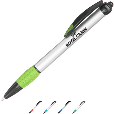 Promotional Plastic Pens w/ Colorful rubber grips Metal Pen