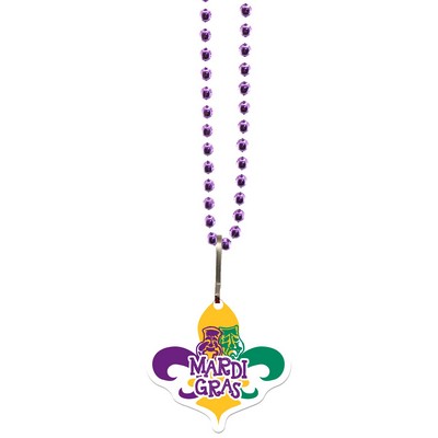 Custom Gem Beads 1/8" vinyl up to 4 square inches - Fleur De Lis