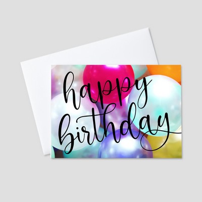 Balloon Celebration Birthday Greeting Card