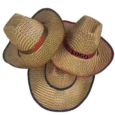 Cowboy Hat Straw Hat , Customizable Band