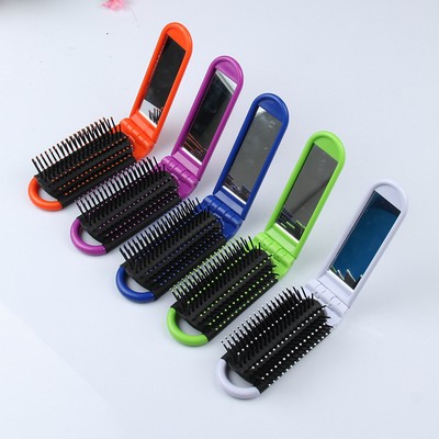 Plastic Hair comb with mirror