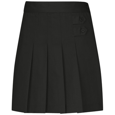 Classroom Uniforms Girls Juniors Pleated Tab Scooter Skirt