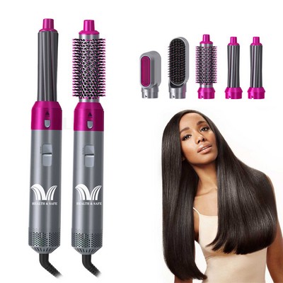 5 IN 1 Hair Dryer Hot Airwrap Straightener Brush Curling Iron