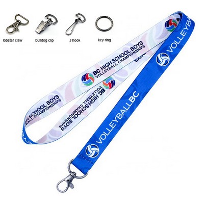 3/4" Full Color Sublimation Polyester Lanyard On Both Sides