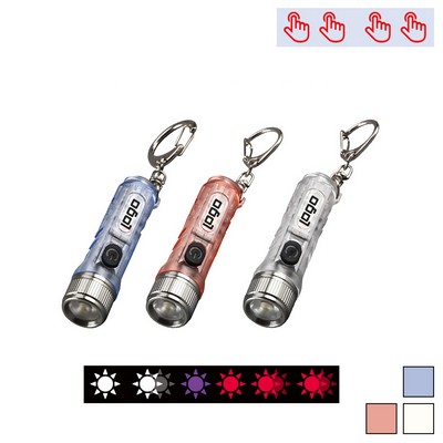 Rechargeable COB Flashlight w/Key Chain