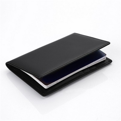 Genuine Leather Passport Wallet w/Card Slots