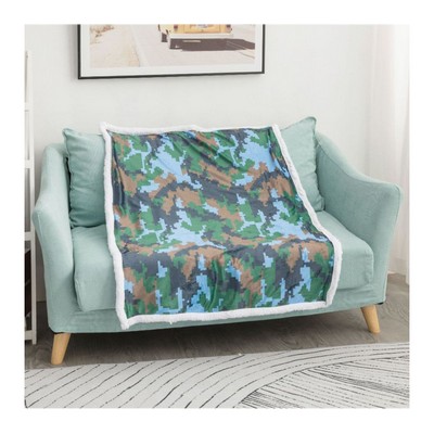 30" x 40" Sherpa Velvet Plush Crystal Throw Sublimation Blanket