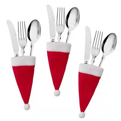 Mini Christmas Santa Hat Cutlery Cover