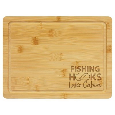 Bamboo Cutting Board with Drip Ring 11 1/2" x 8 3/4"