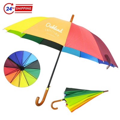 Umbrella With Wood Grain Handle