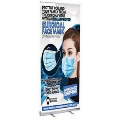 Single Sided Economy Retractable Banner Set (78'x33')